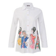 76260 - Long Dipped Hem Sparkle ‘Ladies’ Shirt