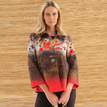 76636 - Poppy Swing Jacket ‘Ramo De Nubes Rojas by Betina Levin’