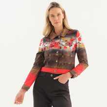 76637 - Poppy Bomber Jacket ‘Ramo De Nubes Rojas by Betina Levin’