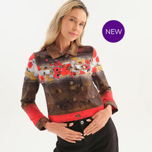76637 - Poppy Bomber Jacket ‘Ramo De Nubes Rojas by Betina Levin’