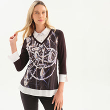 76652 - Faux Two Piece Top ‘Chandelier by Heather French-Roussia’