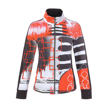 76696 - Black Panel Zip Jacket ‘Geo Stripes by Yasemin Indap‘