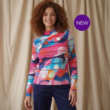 CP1605 - ‘Spun Through Seasons’ Crew-Neck Print Top