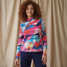 CP1605 - ‘Spun Through Seasons’ Crew-Neck Print Top