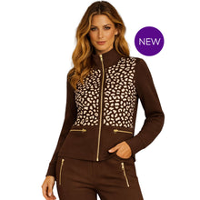 262237 - Chocolate Laser Cut Zip Jacket - Pennita