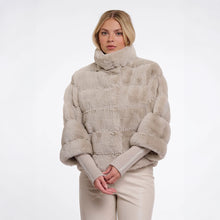 Feline 7002611 - Fur Fur Jacket with Detachable Ribbed Cuffs