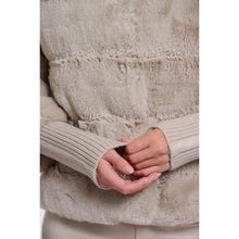 Feline 7002611 - Fur Fur Jacket with Detachable Ribbed Cuffs