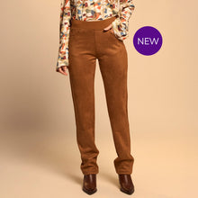 Leontina - Suedette Pull-On Trousers - Cognac