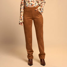 Leontina - Suedette Pull-On Trousers - Cognac