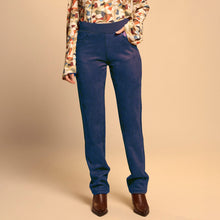 Leontina - Suedette Pull-On Trousers - Blue