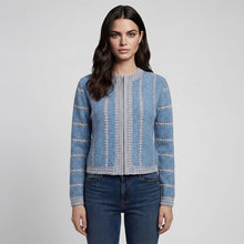 2628022 - Knitted Detailed Zip Cardigan