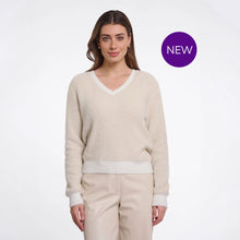 Keath 5002611 - V-Neck Furry Sweater