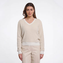 Keath 5002611 - V-Neck Furry Sweater