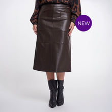 Almas 7502612 - Pleather Pocket Midi Skirt
