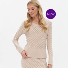 20064 - Embossed Button Sleeve V-Neck Top