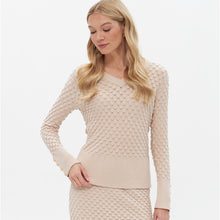 20064 - Embossed Button Sleeve V-Neck Top