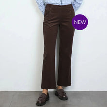 Yoselin - Cord Pull-On Trousers - Chocolate