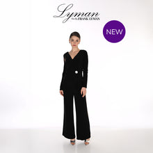 269026 - Black Faux Cross Over Jumpsuit