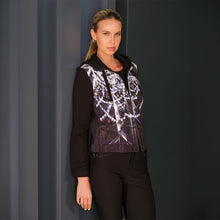 76656 - Hooded Bomber Jacket ‘Chandelier by Heather French-Roussia’