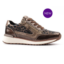 DLB216 - Sally Leopard Bronze Zip Trainer