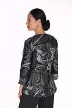 269373 - Asymmetrical Metallic Print Jacket