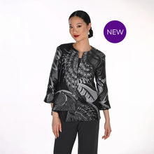 269373 - Asymmetrical Metallic Print Jacket