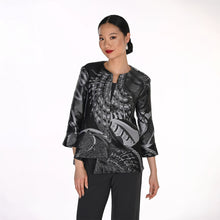 269373 - Asymmetrical Metallic Print Jacket