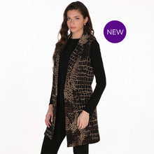 263214 - Giraffe Print Long Gilet