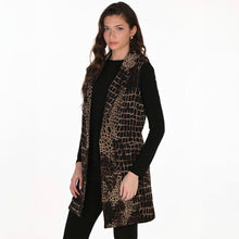263214 - Giraffe Print Long Gilet