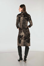 263215 - Giraffe Print Pleather Belted Dress