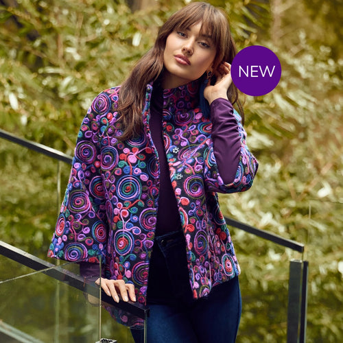 253830 - Swirl Textured 'Crewel Style' Jacket