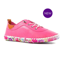 FLE052 - 'Padstow' Floral Leather Plimsole