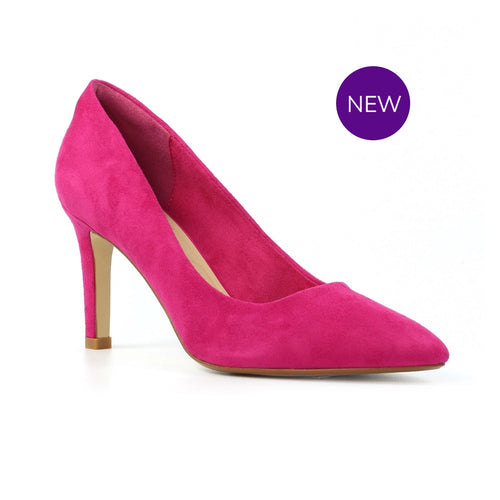 FLY002 - 'Amy' Suedette Court Shoe