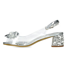 Mily 22 - Perspex Jewelled Block Heel Sandal - Pennita