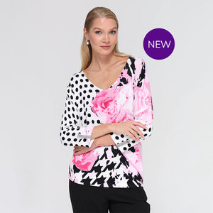 17123 - Spotty Abstract Top