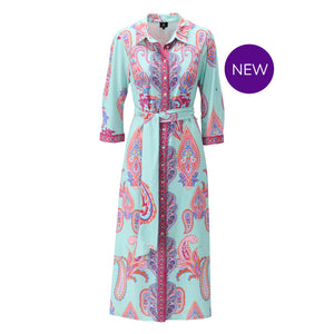 A404 - Paisley Long Sleeve Maxi Dress