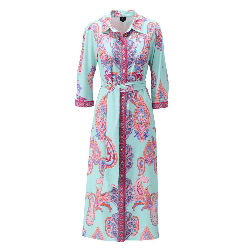 A404 - Paisley Long Sleeve Maxi Dress