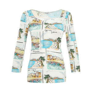 25112 - Long Sleeve Top 'Le Sable et la Mer'