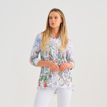 25724 - Street Print Buttoned Top 'Sunday Afternoon by Başak Erarslan'