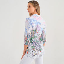 25724 - Street Print Buttoned Top 'Sunday Afternoon by Başak Erarslan'