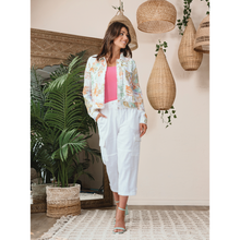 A43180 - Spring Paisley 'Linen' Fringed Jacket