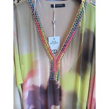 41842 - Neon Trim Leaf Maxi Dress - Pennita