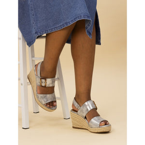 JLH507 - 'Rochester' Metallic Wedge Sandal